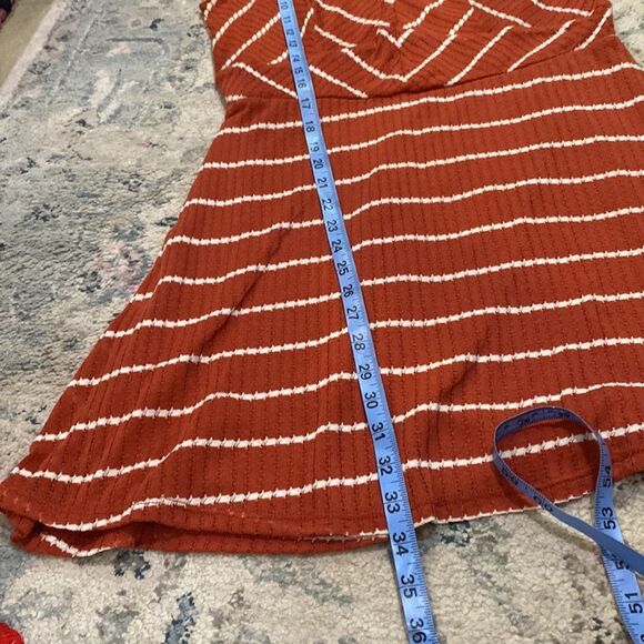 Bohemian Red Orange Striped Tank Dress - Picture 7 of 10